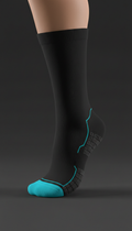 Pro Grip Blackout Sock Electric Cyan