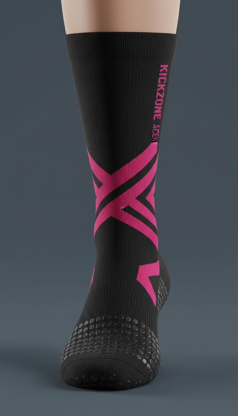 Pro Grip Blackout Sock Magenta Akzent